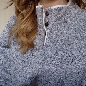 Cozy Grey Cowl Neck Sweater